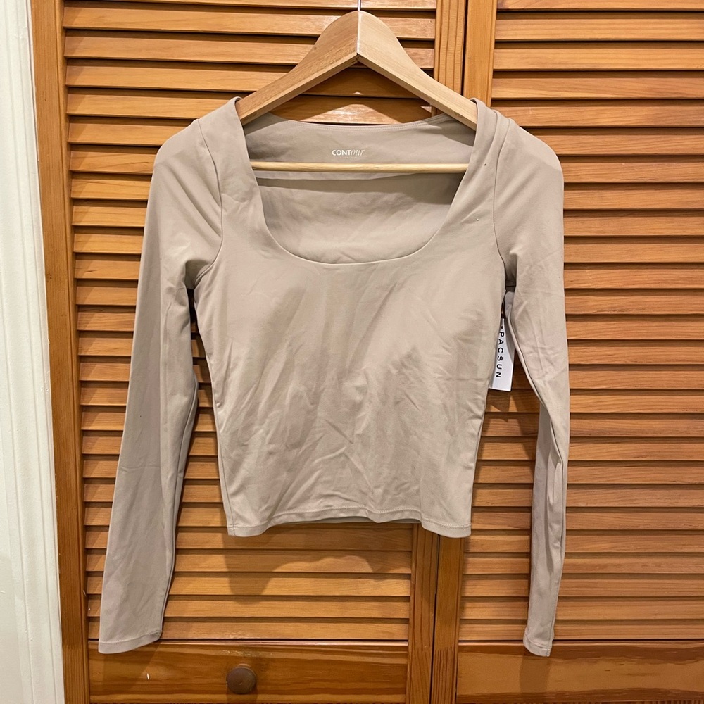 NWT Pacsun Nude Squareneck Longsleeve Top